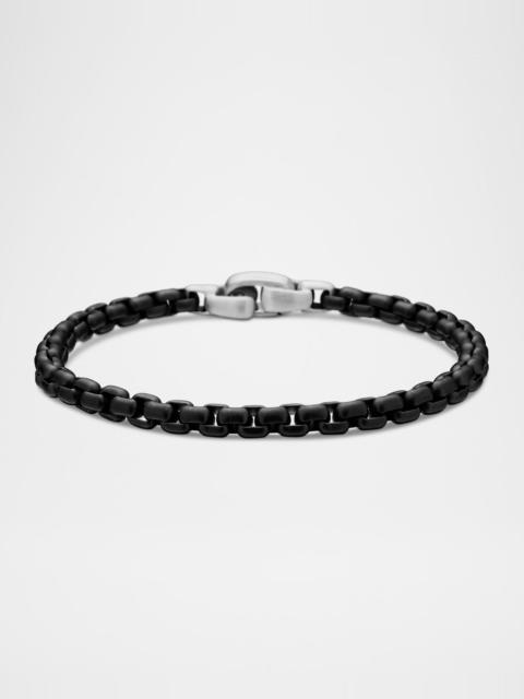 DAVID YURMAN Men's Box Chain Bracelet in Darkened Silver, 5mm