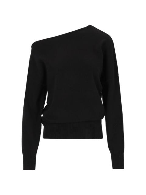 arch4 Wiki asymmetric one-shoulder sweater