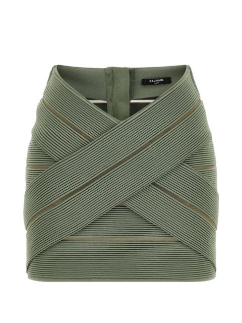Balmain V-waist short skirt