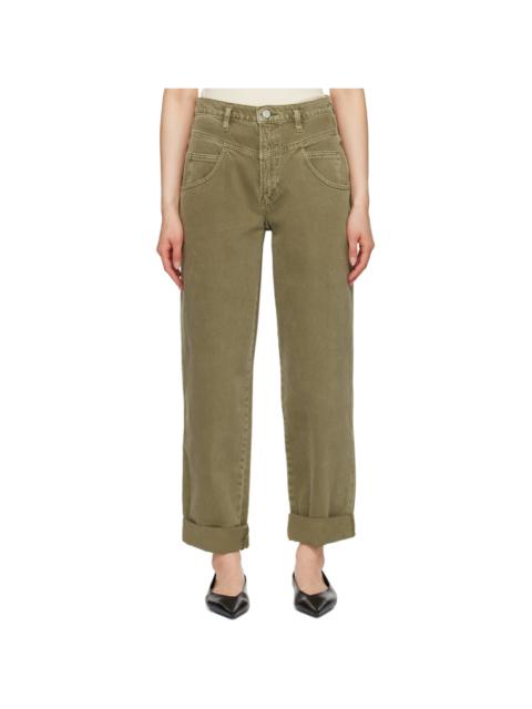 FRAME Khaki 90's Utility Loose Jeans