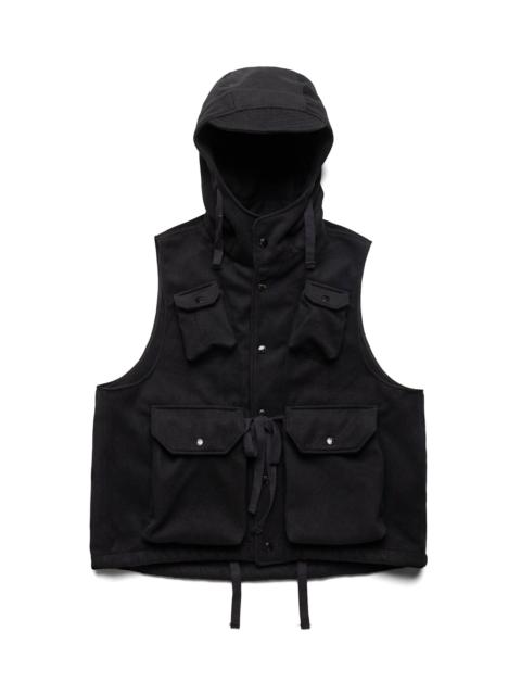 Engineered Garments Field Vest Polyester Fake Melton - Black
