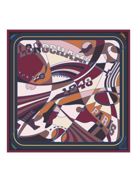 Longchamp Longchamp League Silk scarf 90 Burgundy - OTHER