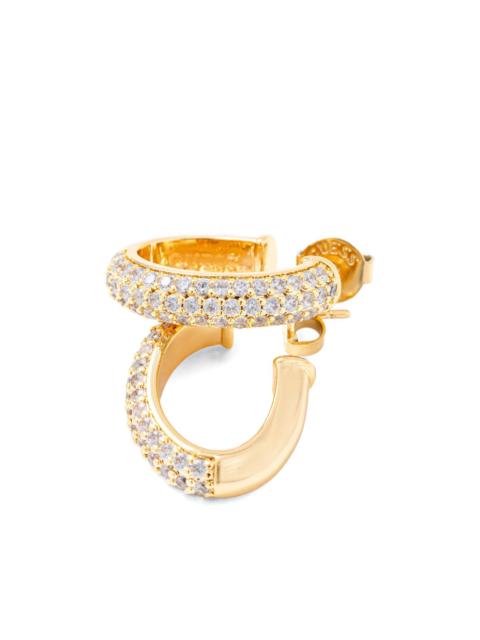 GUESS USA Essenza embellished hoop earrings