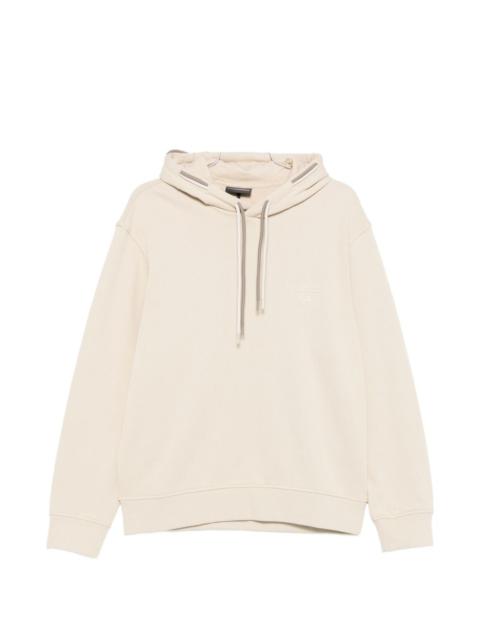 EMPORIO ARMANI logo-deail cotton hoodie