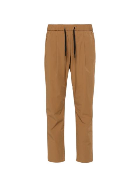 drawstring-waist slim-fit trousers