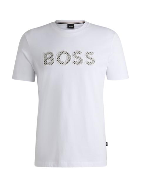 BOSS COTTON-JERSEY T-SHIRT WITH LOGO DETAIL