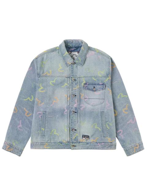 EVISU All-over Seagull Jacquard Denim Jacket