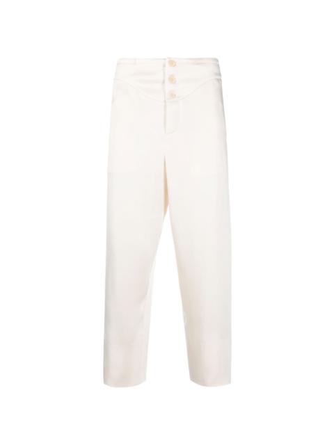 buttoned slim trousers