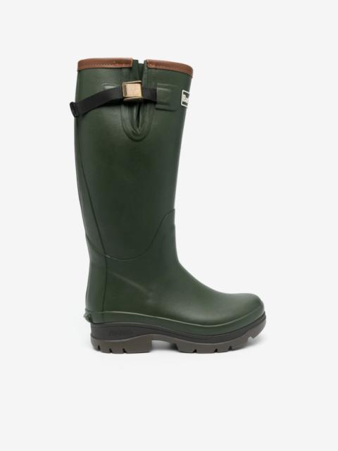 Barbour logo-patch knee-length boots