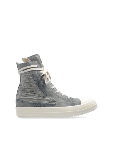 Rick Owens DRKSHDW ripped-detail lace-up sneakers