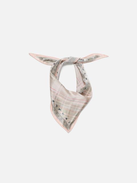 Acne Studios Checkered silk bandana - Pink/taupe