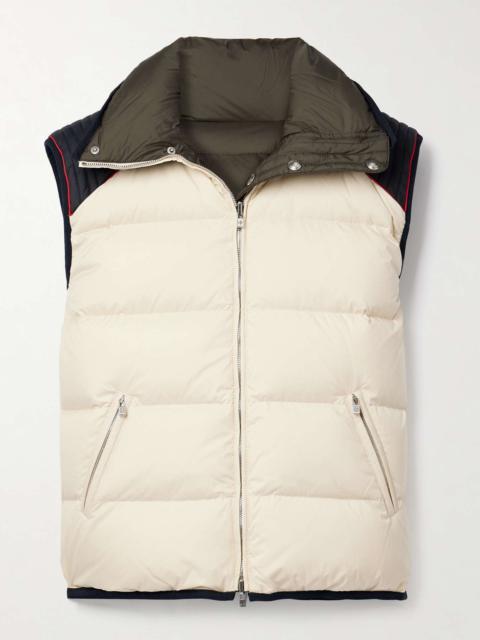 Andry reversible two-tone quilted shell down vest