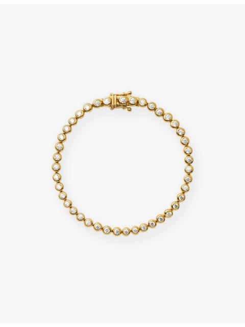 MISSOMA Tennis Round 18ct Gold-Plated Brass Bracelet