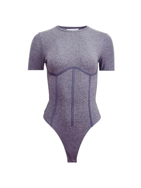 Fleur du Mal Women's Stretch Cotton T-Shirt Bodysuit - Heather Grey
