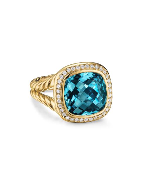 DAVID YURMAN Women's Albion Ring in 18K Yellow Gold - Hampton Blue Topaz