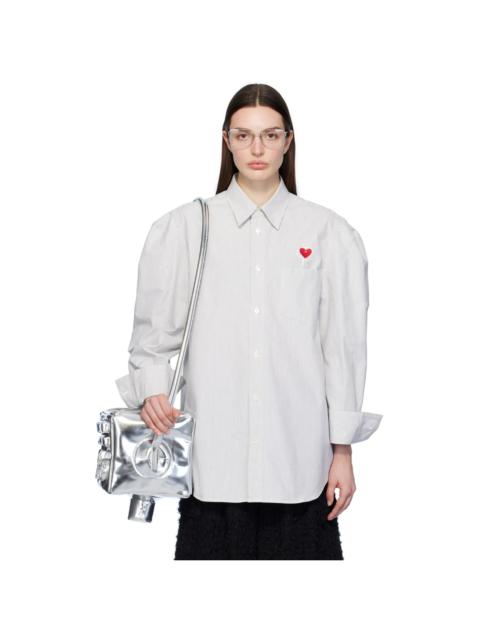 doublet White Robot Shoulder Shirt
