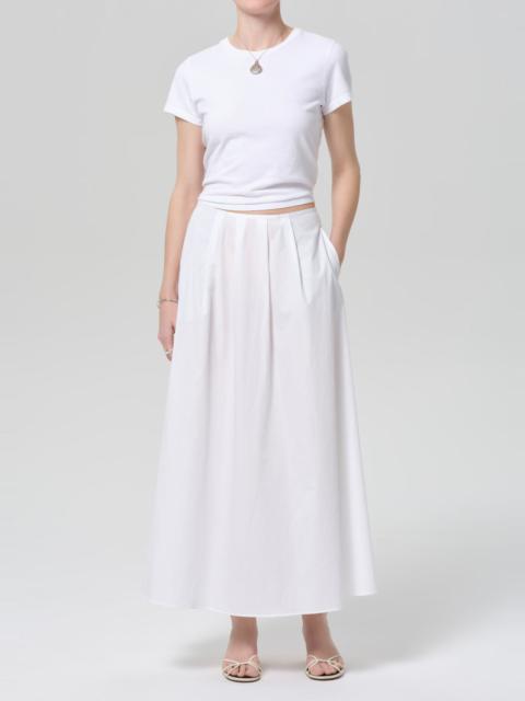 Citizens of Humanity Emi Poplin Skirt In Optic White