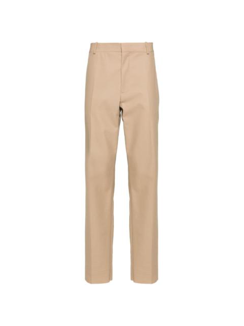 mid-rise twill-weave tailored trousers