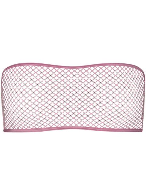 SKIMS SKIMS x Swarovski Stretch Net Bandeau Bubble Gum
