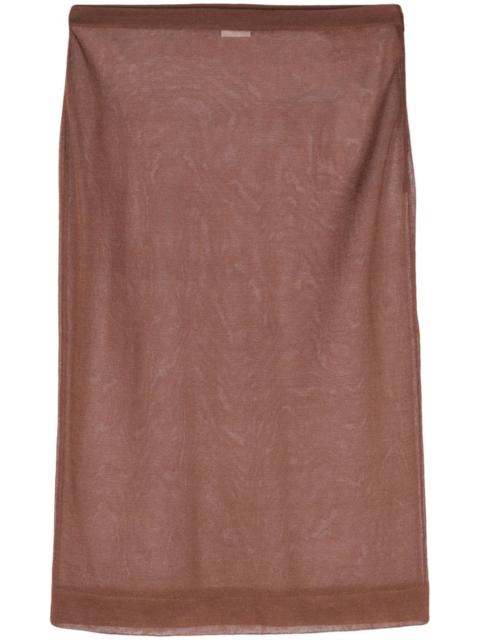 SAINT LAURENT knitted pencil midi skirt