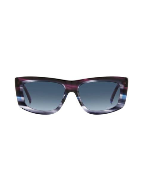 Missoni 60mm Gradient Rectangular Sunglasses in Blue Violet/Blue Shaded