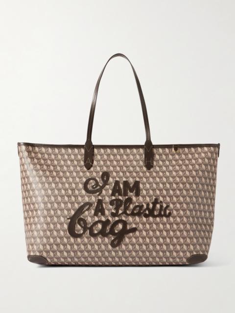 Anya Hindmarch I Am A Plastic Bag Leather-trimmed Coated-canvas Tote