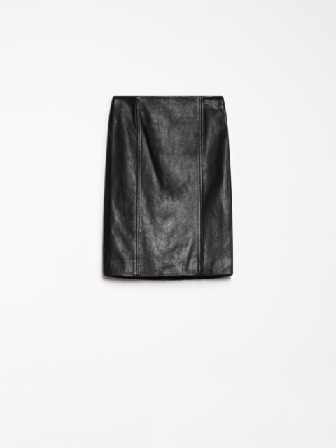 Sportmax FENNEC Leather skirt