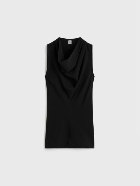 Totême Twisted satin tie top black | REVERSIBLE