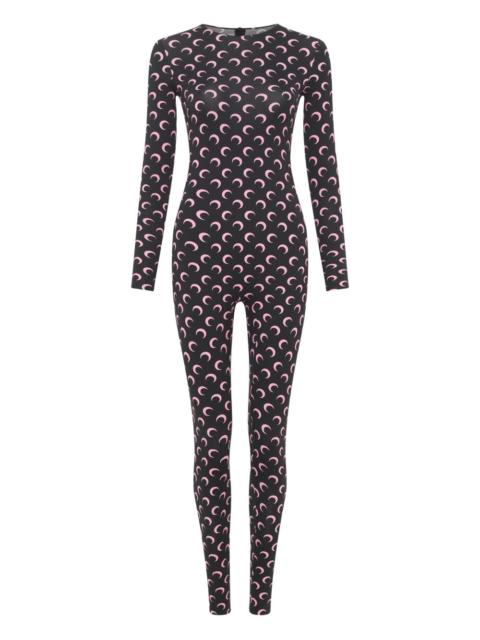 Marine Serre Moon-print jersey jumpsuit