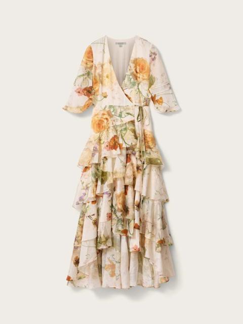 ALLSAINTS CAMELLIA FLORAL WRAP MAXI DRESS