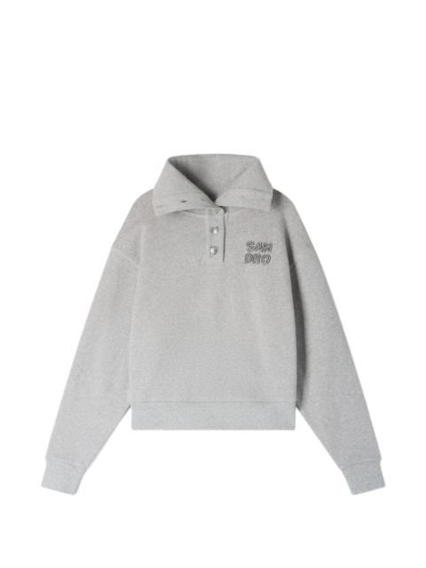 Sandro logo-plaque sweatshirt
