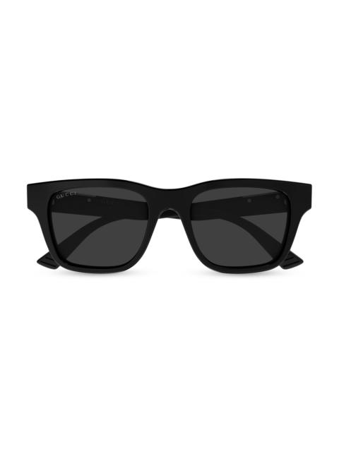 GUCCI Men's Subtle Web Sporty 52MM Square Sunglasses - Black