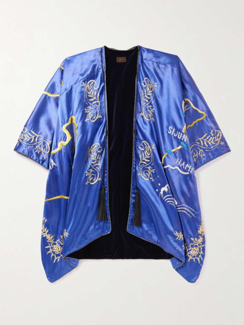 J-Wave Embroidered Satin Jacket