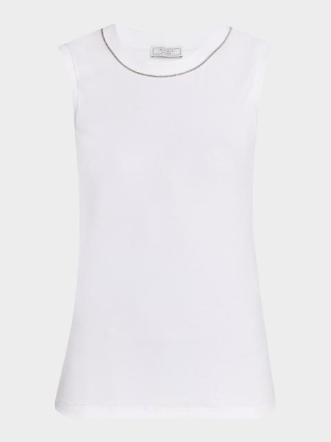 PESERICO Punto Luce Crewneck Rib Knit Top