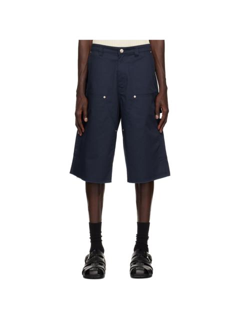 WALES BONNER Navy Kingston Shorts