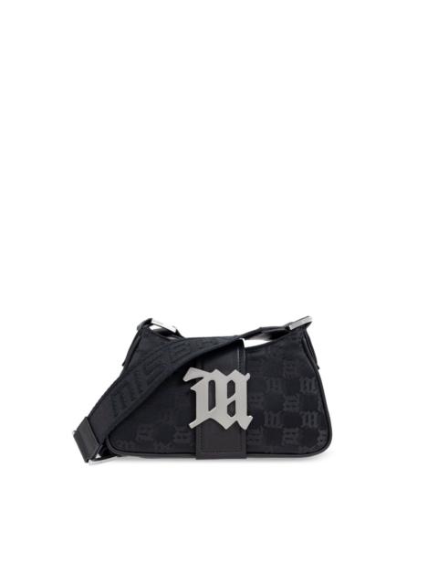 MISBHV monogram jacquard logo plaque shoulder bag