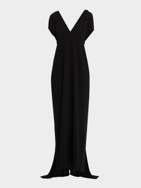 BERNADETTE Clara Empire-Waist Drape Maxi Dress