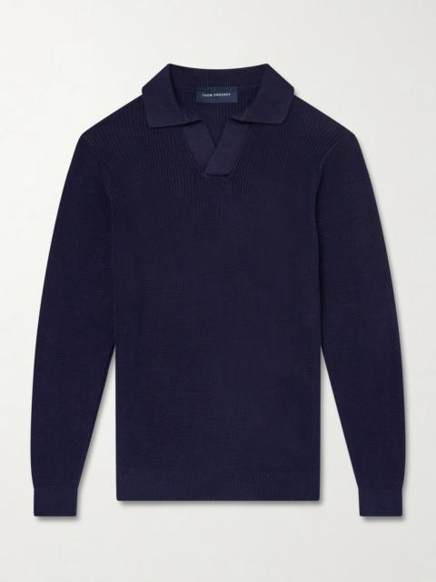 THOM SWEENEY Cotton Polo Sweater