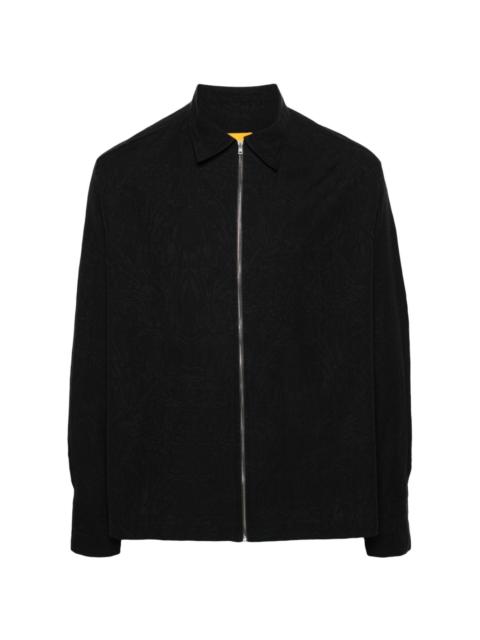 AIREI tonal-patterned cotton shirt