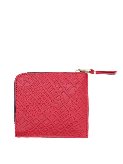 Embossed Roots Wallet in Red