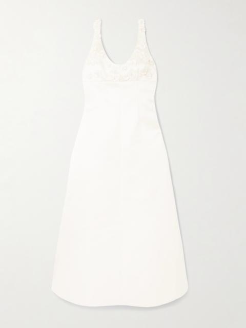 EMILIA WICKSTEAD Abella Embellished Mikado Midi Dress