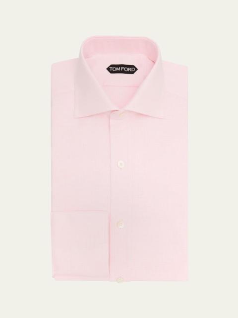 TOM FORD Men's Cotton Woven Micro-Check Dress Shirt