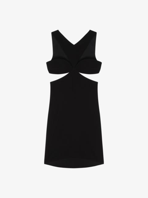 Givenchy CUT OUT DRESS IN CREPE SATIN WITH RHINESTONES DETAIL