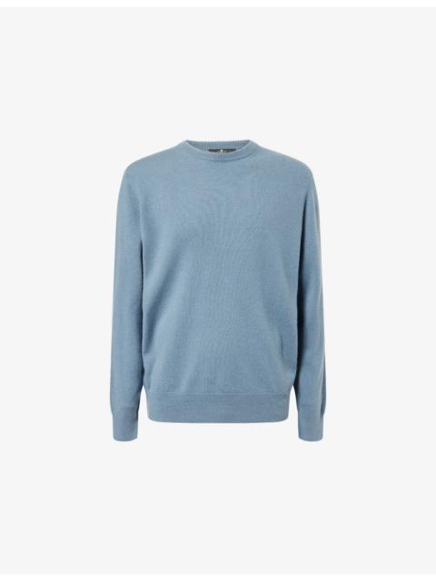 7 For All Mankind Crewneck Logo-Patch Cashmere Jumper