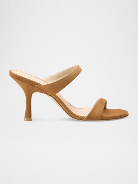 Stuart Weitzman Nudist Suede Slide Sandals