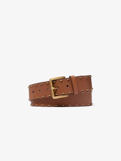 MICHAEL KORS Studded Leather Belt