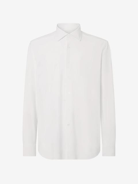 CORNELIANI White bi-elastic fabric shirt