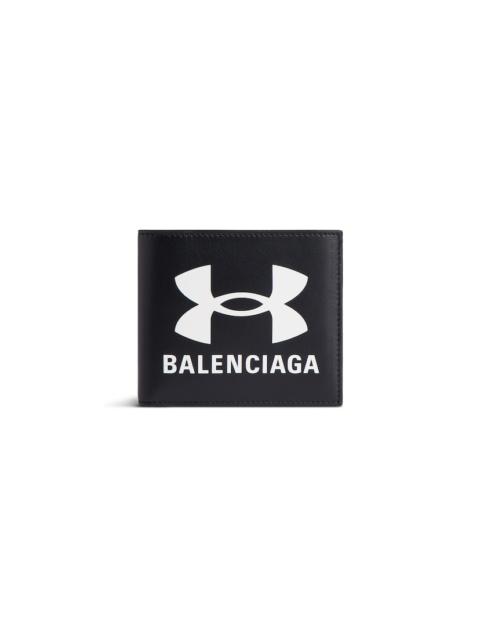 BALENCIAGA Men's Under Armour® Square Folded Wallet in Black