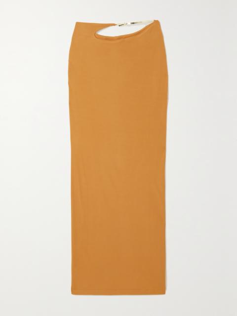 CHRISTOPHER ESBER Buckled Cutout Jersey Maxi Skirt