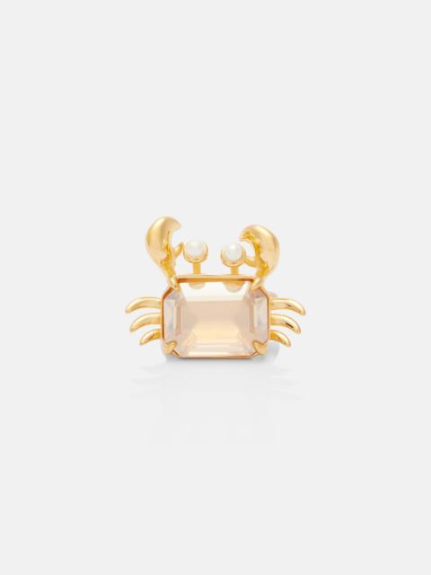 Oscar de la Renta Crab embellished ring